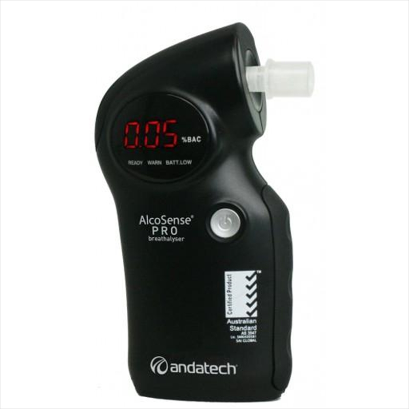 Alcosense Pro Personal Breathalyser (Black) AS3547 Certified | Sanity