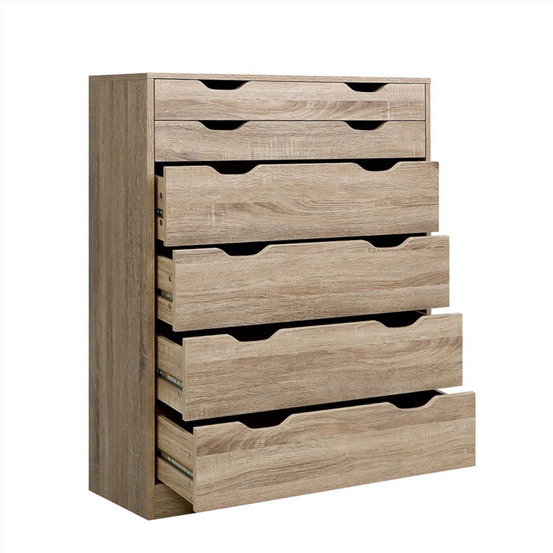 Artiss 6 Chest of Drawers Tallboy Dresser Table Storage Cabinet Oak Bedroom/Product Detail/Homewares