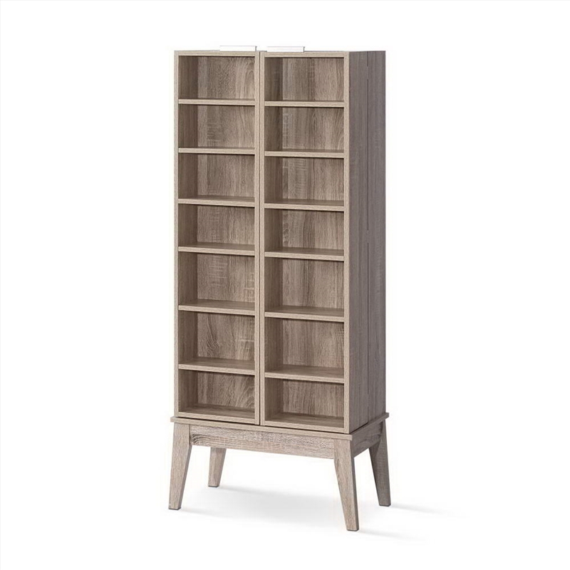 Artiss CD DVD Media Storage Display Shelf Folding Cabinet Bookshelf Bluray Rack Oak/Product Detail/Homewares