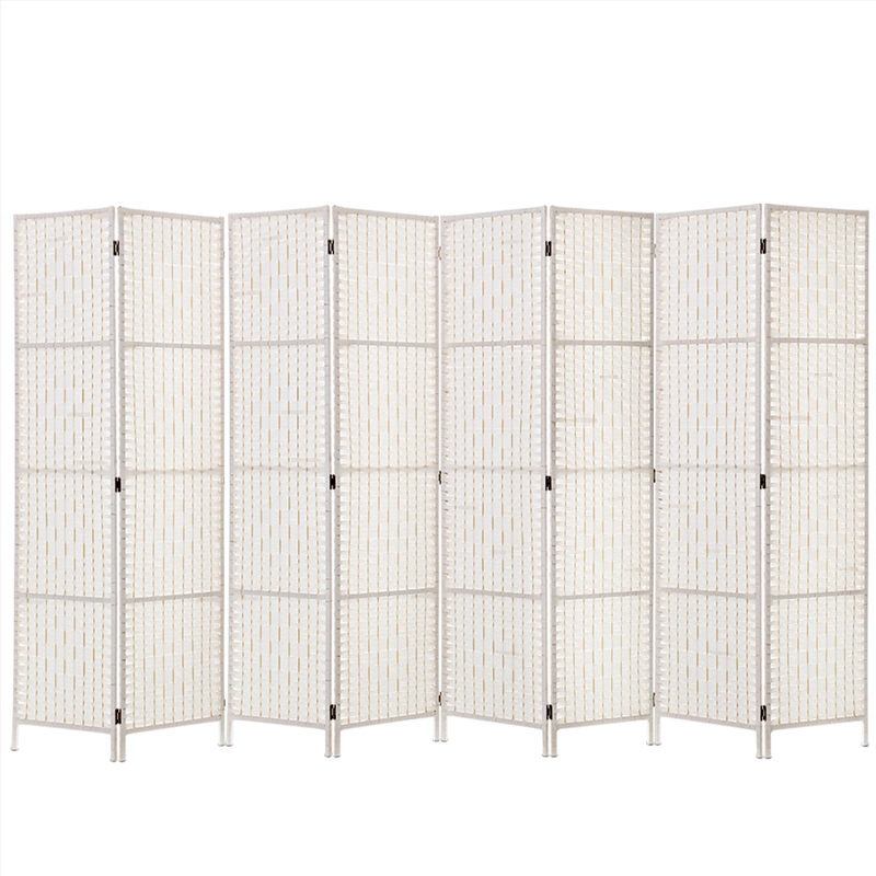 Artiss 8 Panel Room Divider Screen Privacy Timber Foldable Dividers Stand White/Product Detail/Homewares