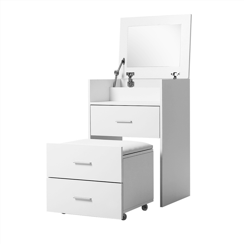 Artiss Dressing Table Bedside Tables 2-in-1 Set Hidden Makeup Mirror Storage Drawers/Product Detail/Homewares