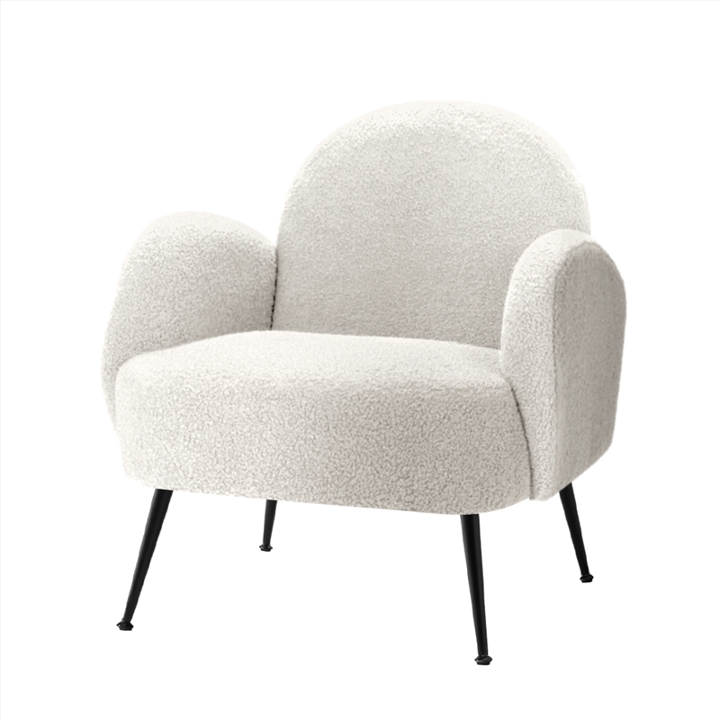 Artiss Armchair Lounge Chair Armchairs Accent Arm Chairs Sherpa Boucle White/Product Detail/Homewares
