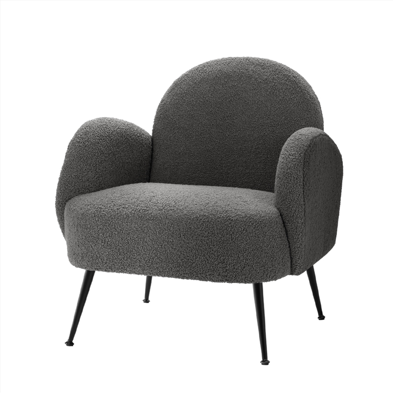 Artiss Armchair Lounge Chair Armchairs Accent Arm Chairs Sherpa Boucle Charcoal/Product Detail/Homewares