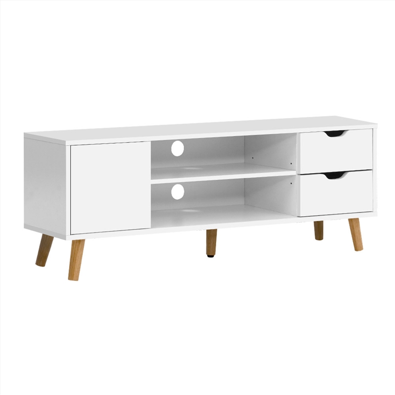 Artiss TV Cabinet Entertainment Unit Stand Wooden Scandinavian 120cm White/Product Detail/Homewares