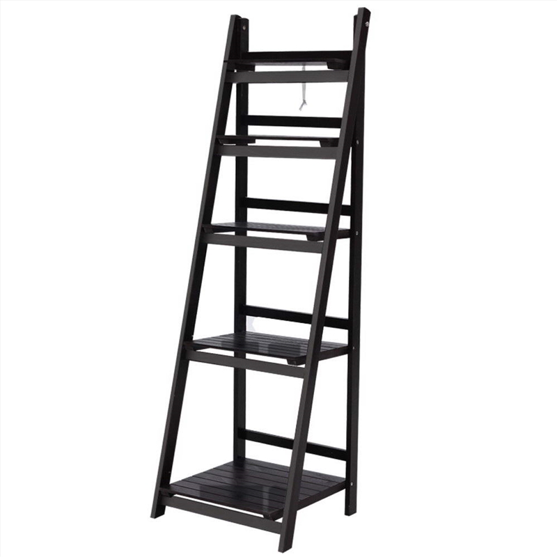Artiss Display Shelf 5 Tier Wooden Ladder Stand Storage Book Shelves Rack Coffee/Product Detail/Homewares
