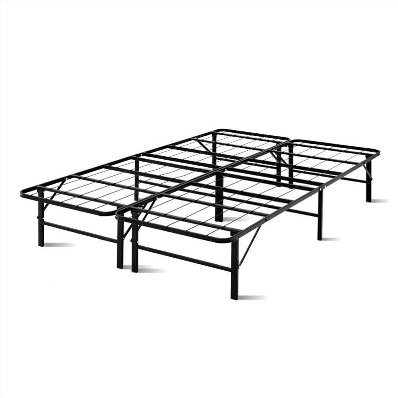 Artiss Folding Double Metal Bed Frame - Black/Product Detail/Homewares