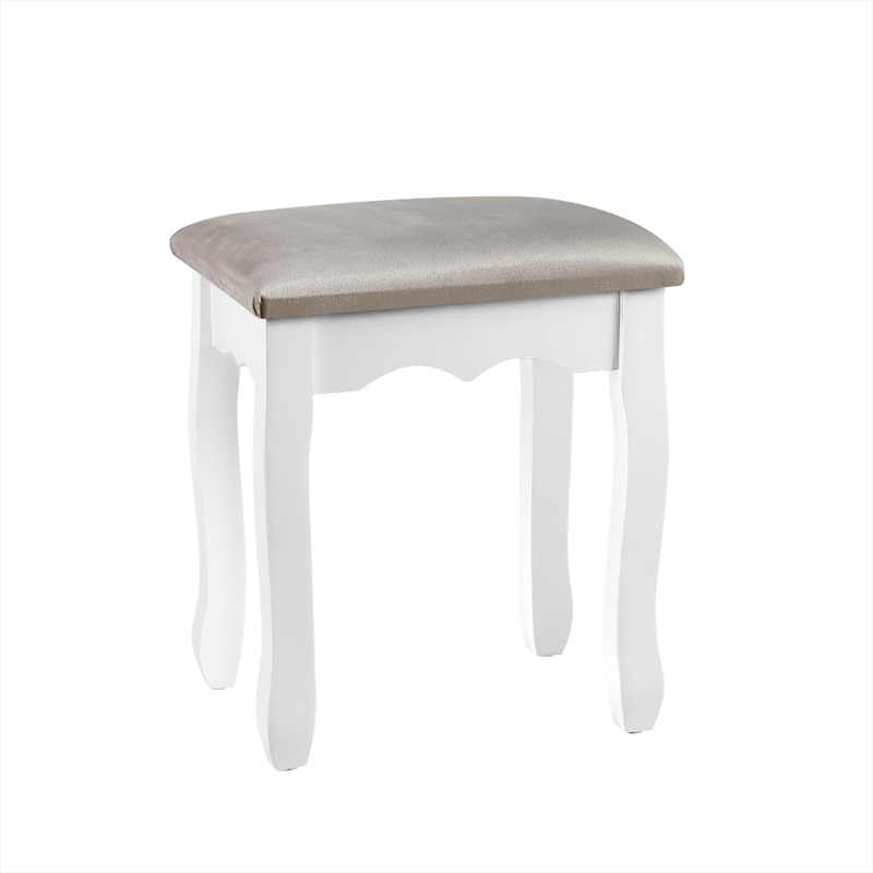 Artiss Dressing Table Stool Makeup Chair Bedroom Vanity Velvet Fabric Grey/Product Detail/Homewares