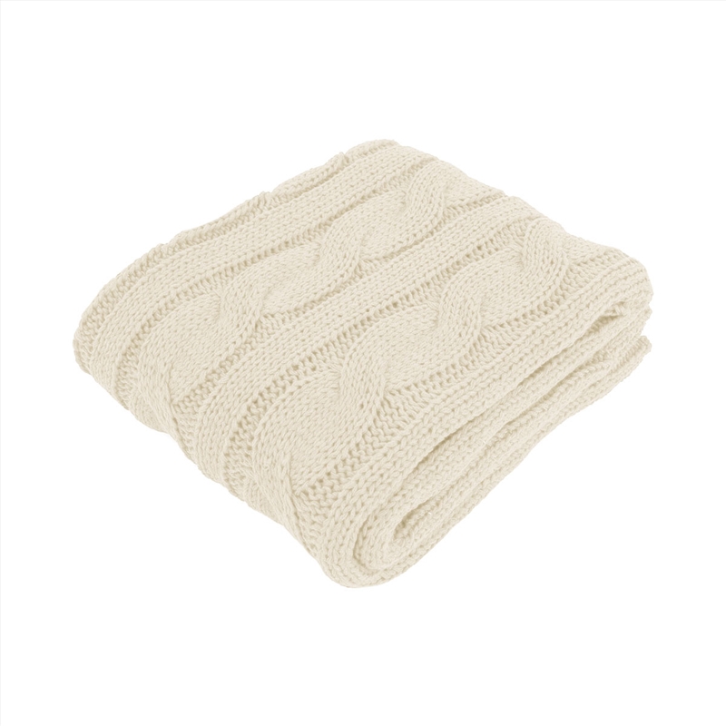 Hudson Cream Knitted Throw Rug/Product Detail/Manchester