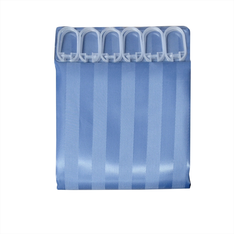 Jacquard Stripe Shower Curtain Blue Stone/Product Detail/Homewares