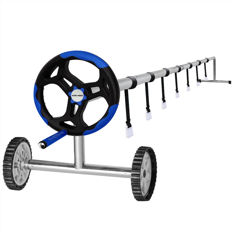 AURELAQUA 5.7m Swimming Pool Roller Cover Reel Adjustable Solar Wheels Thermal/Product Detail/Outdoor and Pool Games