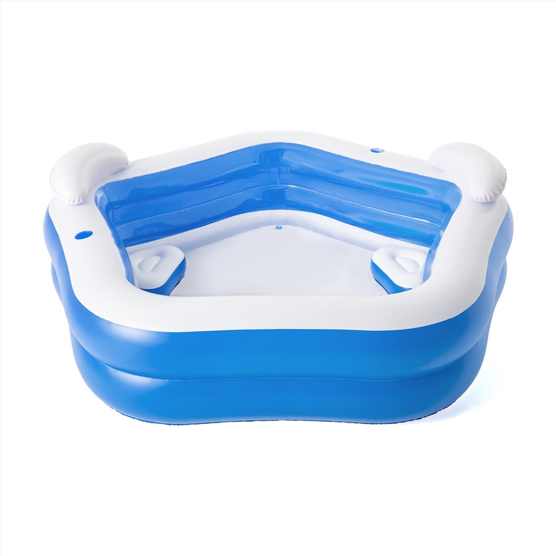 Bestway Inflatable Pentagon Shaped Pool Fitted With Headrests & Seats 575L/Product Detail/Outdoor
