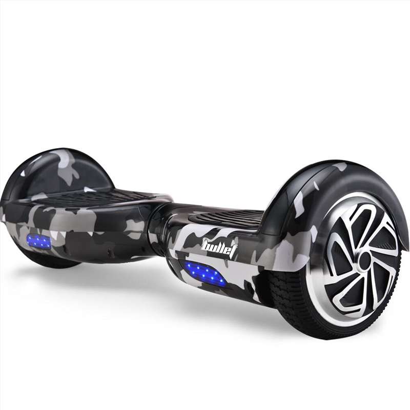 BULLET Electric Hoverboard Scooter 6.5 Inch Wheels, Colour LED Lighting, Carry Bag, Gen III Camo Gre/Product Detail/Bikes Trikes & Ride Ons