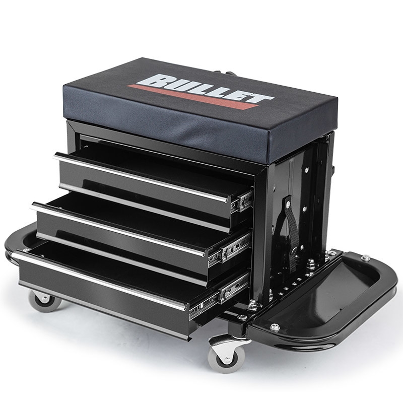 BULLET Rolling Tool Box Stool Mechanic Creeper Toolbox Seat Cushion Garage Tray/Product Detail/Outdoor