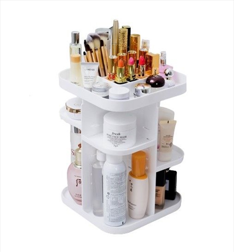 360 Rotating Large Capacity Makeup Organizer for Bedroom and Bathroom (White)/Product Detail/Homewares