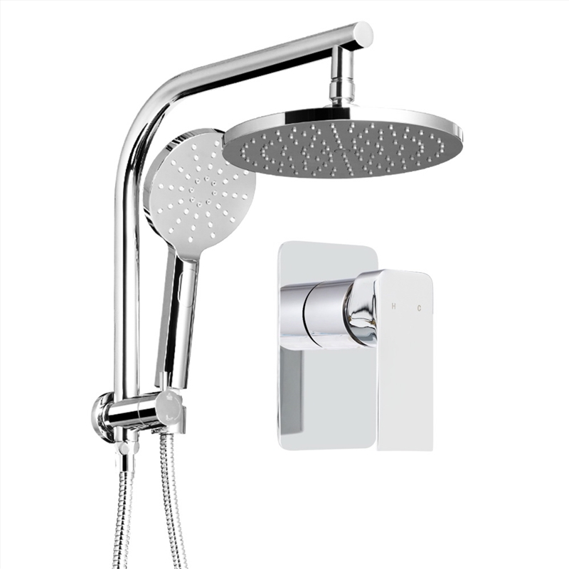 Cefito WELS 9'' Rain Shower Head Mixer Round Handheld High Pressure Wall Chrome/Product Detail/Homewares