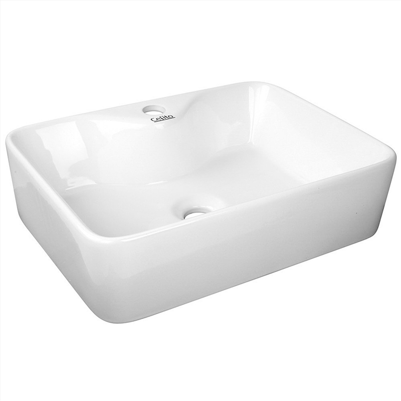 Cefito Ceramic Rectangle Sink Bowl - White/Product Detail/Homewares