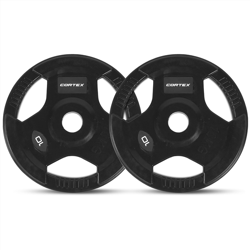 CORTEX 10kg Tri-Grip Olympic Plates 50mm (Pair)/Product Detail/Gym Accessories