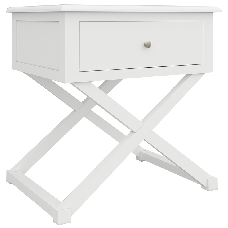 Daisy Side Table Desk Sofa End Table Solid Acacia Wood Hampton Furniture - White/Product Detail/Homewares