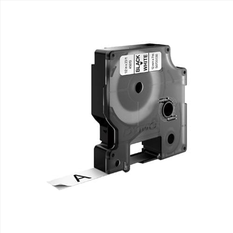 A45013 Compatible Dymo Label Tape 12mm x 7m Black on White - for use in Dymo Printer/Product Detail/Stationery