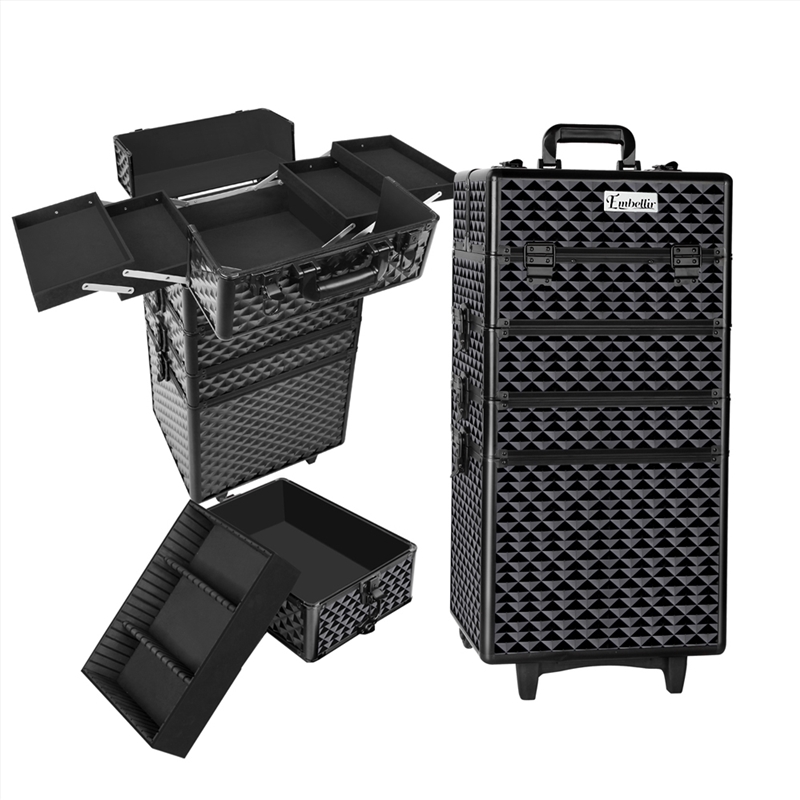 Embellir 7 in 1 Portable Cosmetic Beauty Makeup Trolley - Diamond Black/Product Detail/Beauty Products
