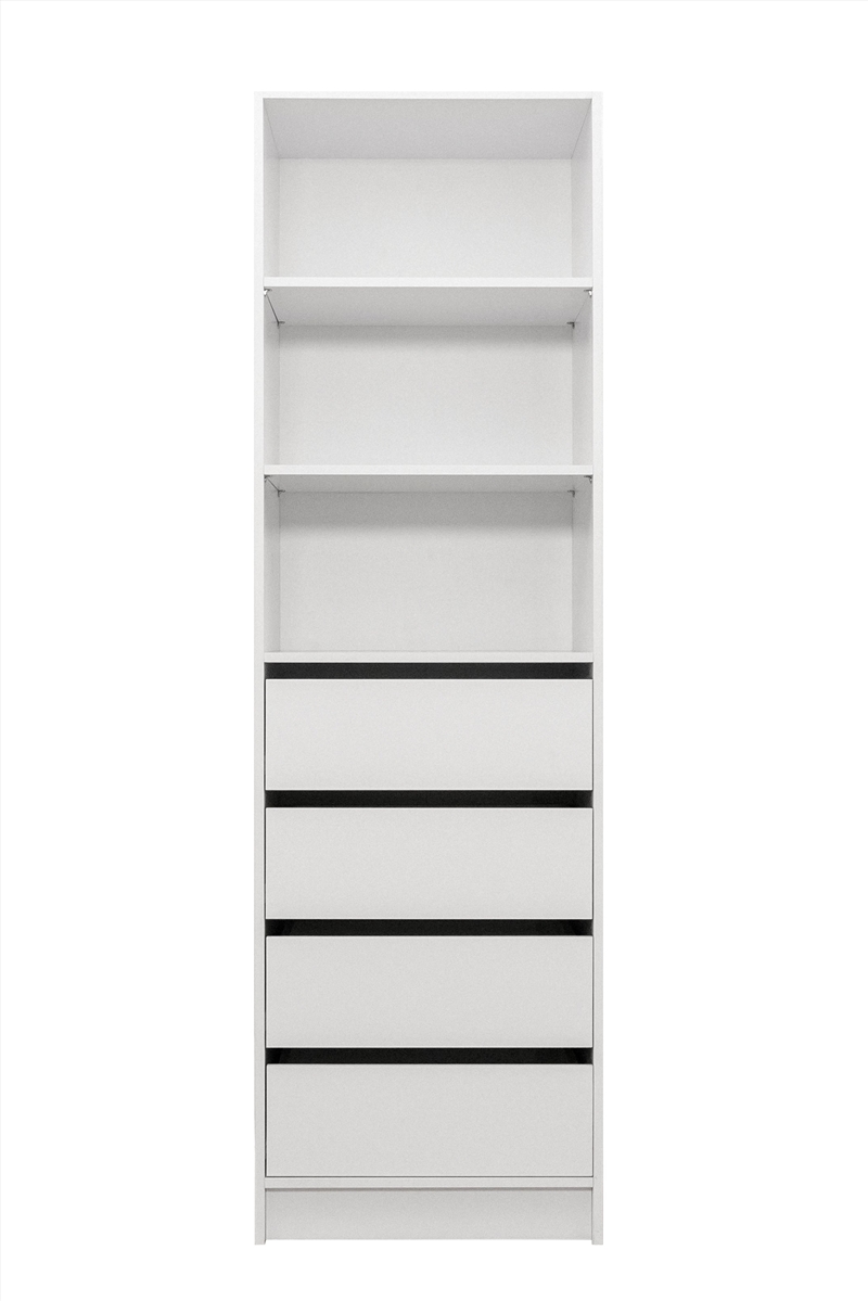 MALMO THREE SHELF/FOUR DRAWER WALK IN WARDROBE - CLASSIC/Product Detail/Homewares