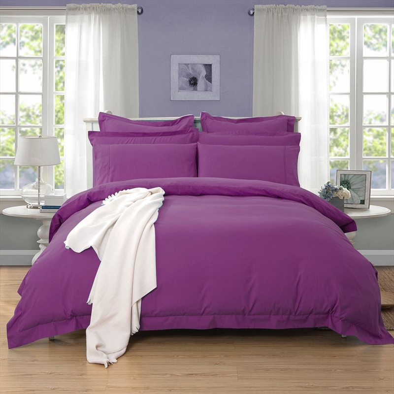 1000TC Tailored Single Size Purple Duvet Doona Quilt Cover Set/Product Detail/Manchester