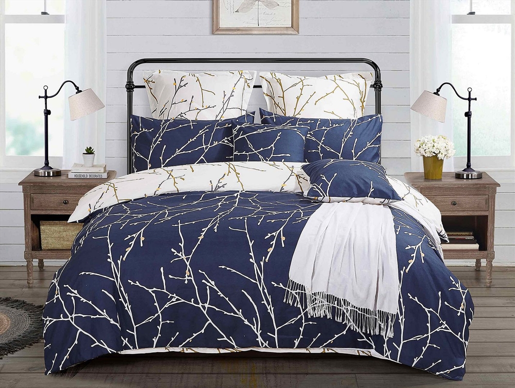 Tree Reversible King Size Blue Duvet Doona Quilt Cover Set/Product Detail/Manchester