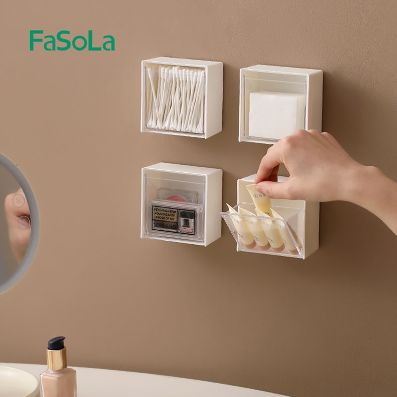 Fasola Wall-Mounted Clamshell Storage Box* White 8.5*4.5*8.5cm/Product Detail/Homewares