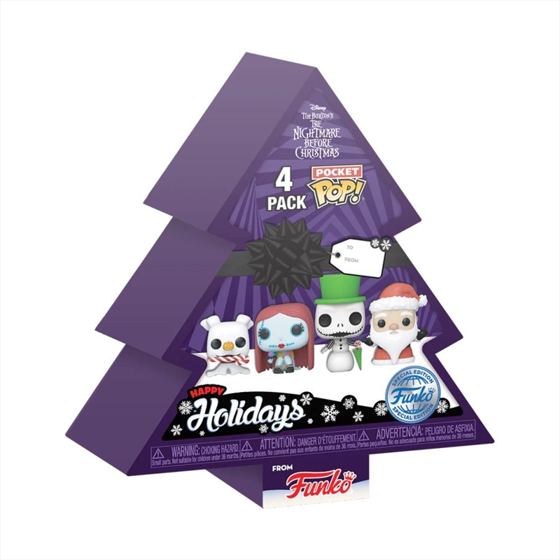 Nightmare Before Christmas - Tree Holiday US Exclusive Pocket Pop! 4-Pack Box Set [RS]/Product Detail/Pop Vinyl