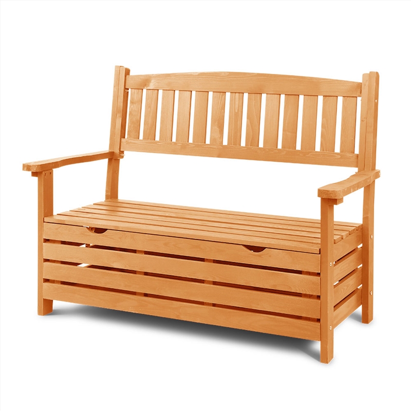 Gardeon Outdoor Storage Bench Box Wooden Garden Chair 2 Seat Timber Furniture/Product Detail/Outdoor