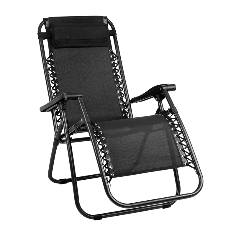 Gardeon Outdoor Portable Recliner - Black/Product Detail/Outdoor