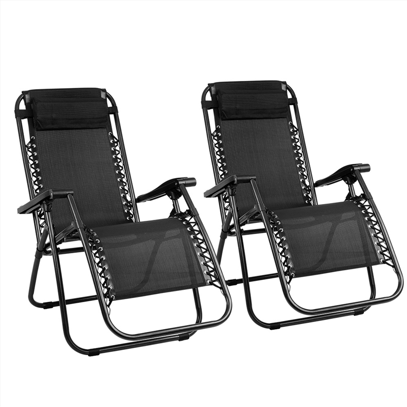 Gardeon Set of 2 Zero Gravity Chairs Reclining Outdoor Furniture Sun Lounge Folding Camping Lounger/Product Detail/Outdoor