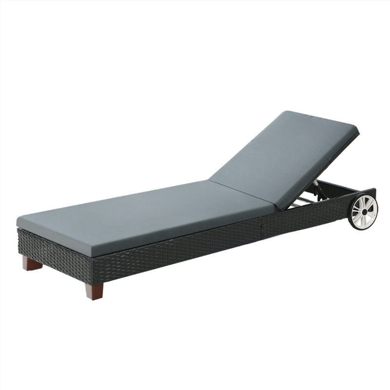 Gardeon Sun Lounge Wicker Lounger Day Bed Wheel Patio Outdoor Furniture Setting/Product Detail/Outdoor