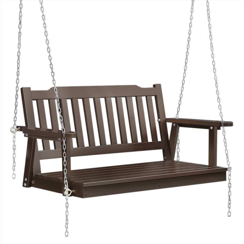 Gardeon Porch Swing Chair with Chain Garden Bench Outdoor Furniture Wooden Brown/Product Detail/Outdoor