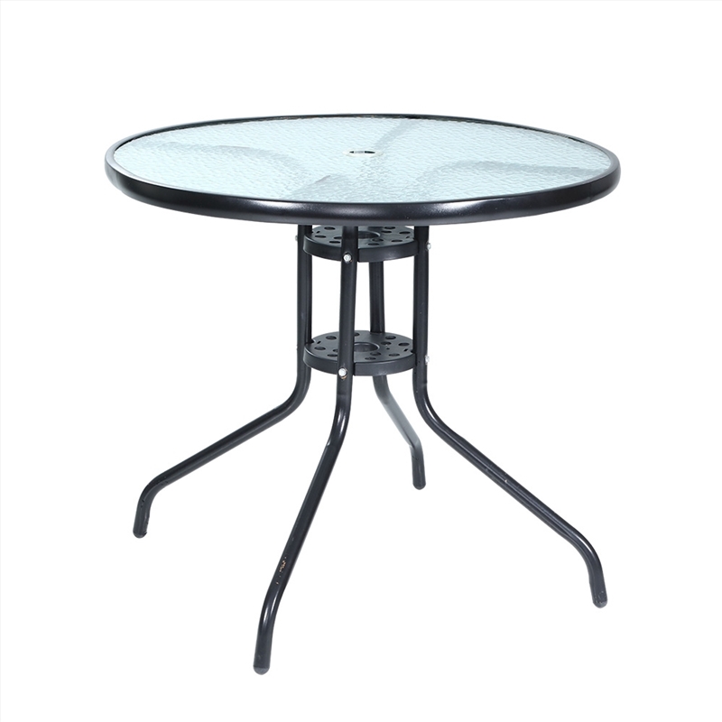 Gardeon Outdoor Dining Table Bar Setting Steel Glass 70CM/Product Detail/Outdoor