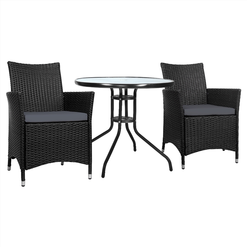 Gardeon Outdoor Furniture Dining Chair Table Bistro Set Wicker Patio Setting Tea Coffee Cafe Bar Set/Product Detail/Outdoor