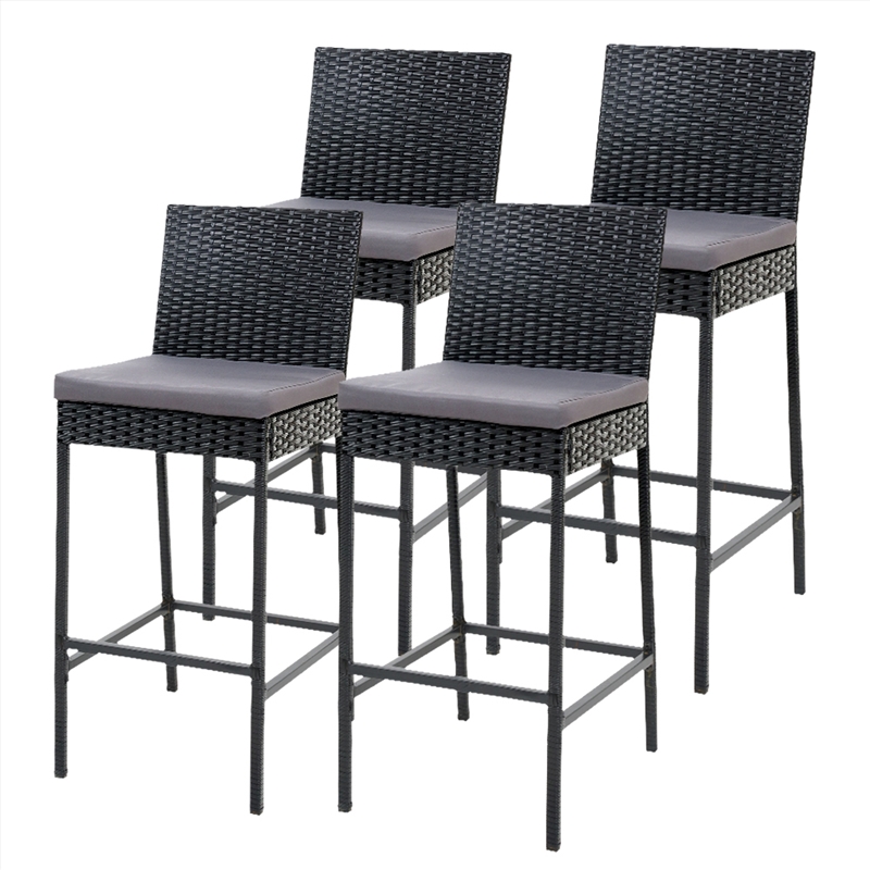 Gardeon Set of 4 Outdoor Bar Stools Dining Chairs Wicker Furniture/Product Detail/Outdoor
