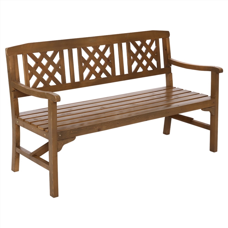 Gardeon Wooden Garden Bench 3 Seat Patio Furniture Timber Outdoor Lounge Chair Natural/Product Detail/Outdoor