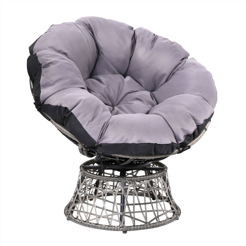 Gardeon Outdoor Papasan Chairs Lounge Setting Patio Furniture Wicker Grey/Product Detail/Homewares