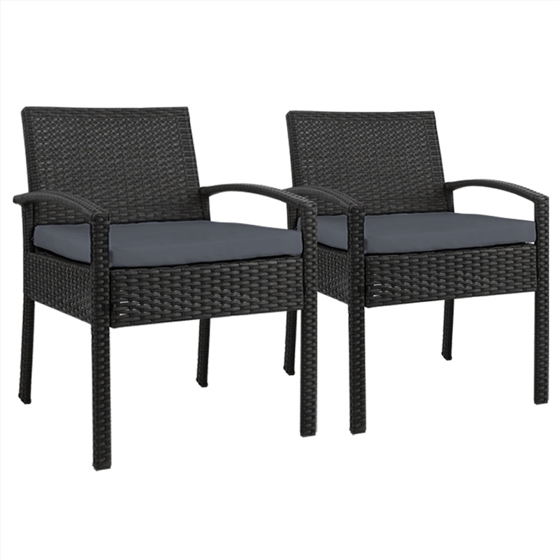 Set of 2 Outdoor Dining Chairs Wicker Chair Patio Garden Furniture Lounge Setting Bistro Set Cafe Cu/Product Detail/Outdoor