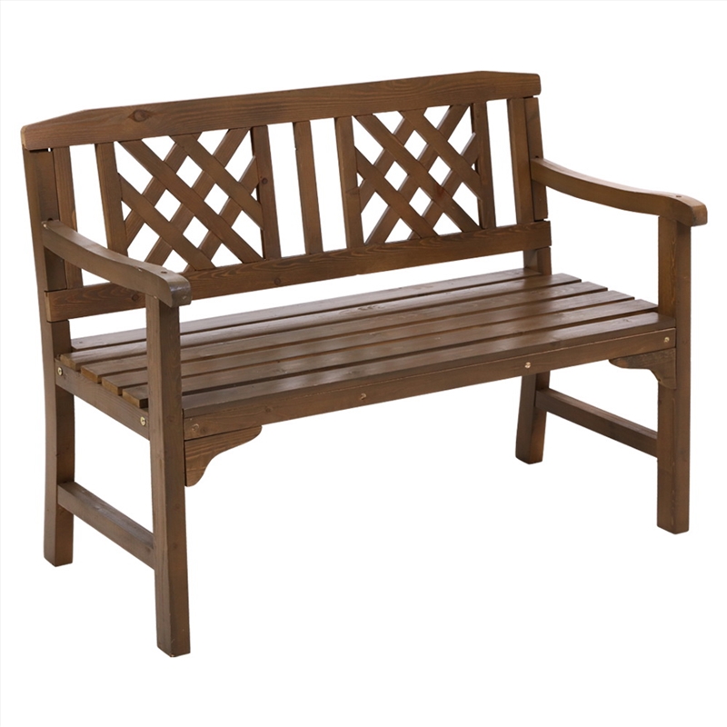 Gardeon Wooden Garden Bench 2 Seat Patio Furniture Timber Outdoor Lounge Chair Natural/Product Detail/Outdoor
