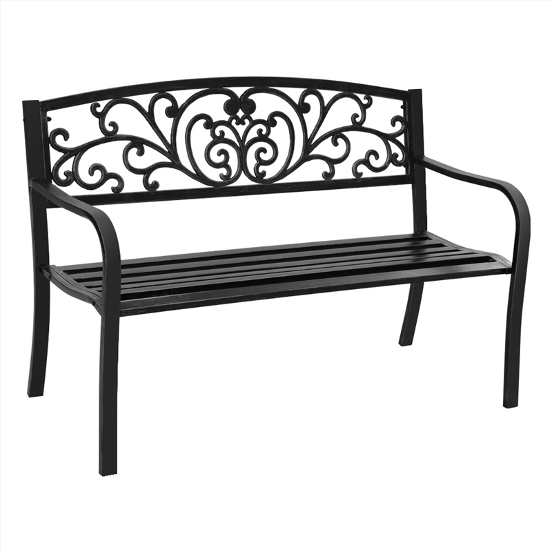 Gardeon Outdoor Garden Bench - Black/Product Detail/Outdoor