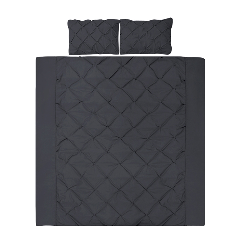 Giselle Quilt Cover Set Diamond Pinch Black - Queen/Product Detail/Manchester