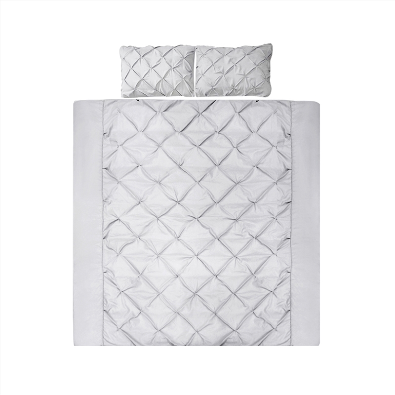 Giselle Quilt Cover Set Diamond Pinch Grey - Queen/Product Detail/Manchester