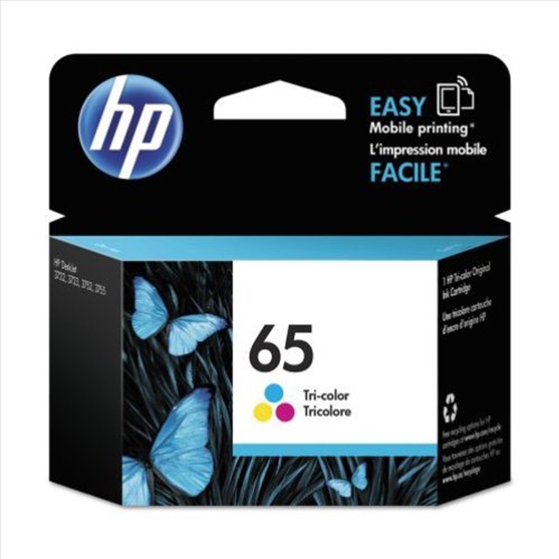 Genuine 65 HP Tri-Colour Ink Cartridge - for use in HP Printer/Product Detail/Stationery