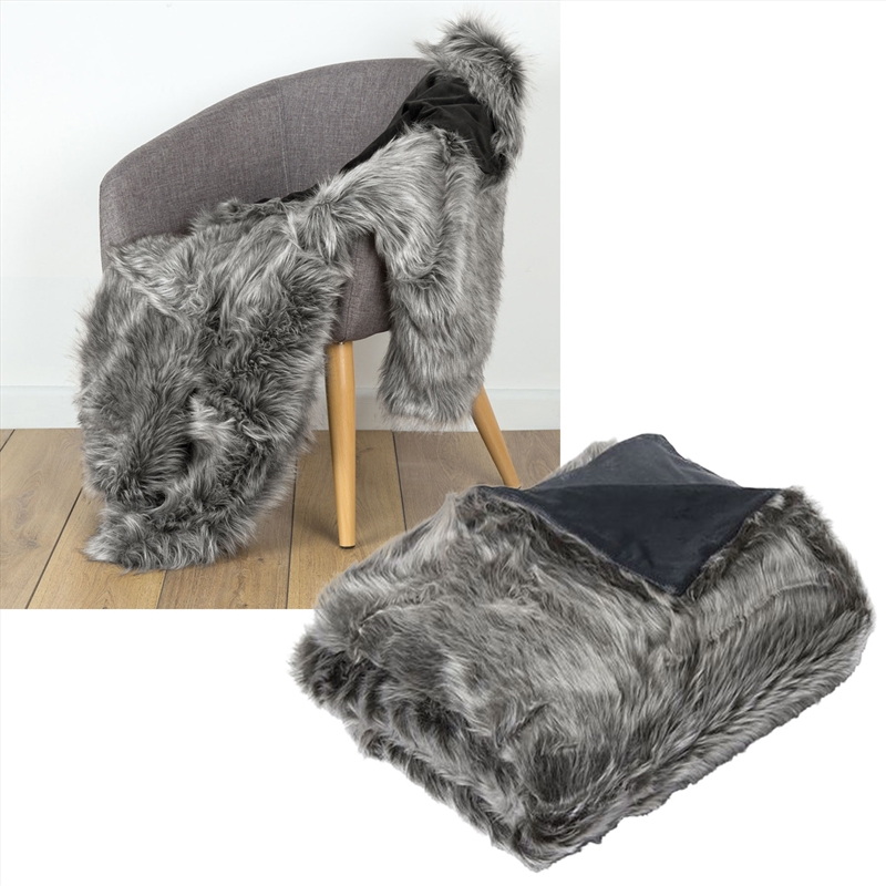 IDC Homewares Luxury Wolf Faux Fur Throw 125 x 150cm/Product Detail/Manchester