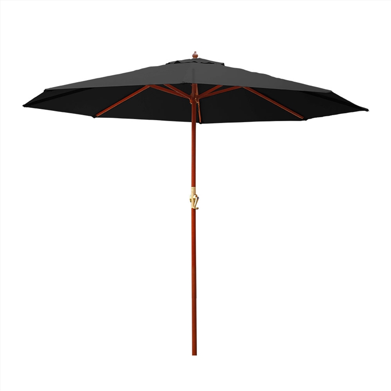 Instahut Outdoor Umbrella 3M Pole Cantilever Stand Garden Umbrellas Patio Black/Product Detail/Outdoor