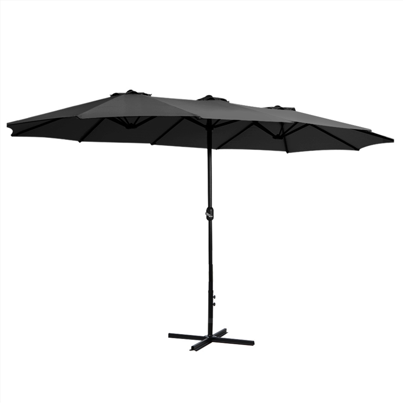 Instahut Outdoor Umbrella Twin Umbrellas Beach Garden Stand Base Sun Shade 4.57m/Product Detail/Outdoor