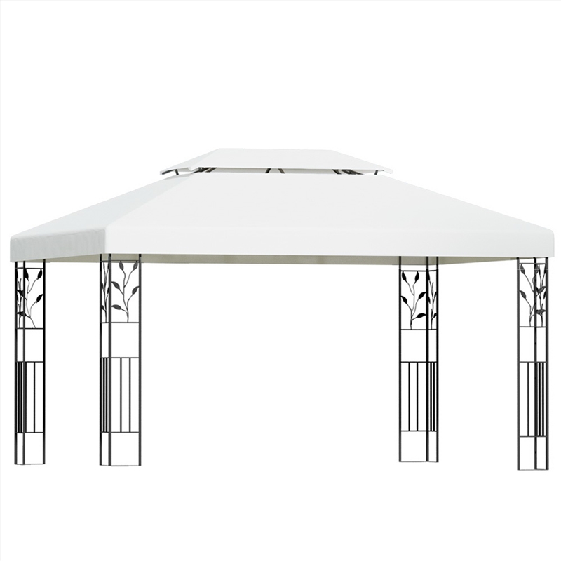 Instahut Gazebo 4x3m Party Marquee Outdoor Wedding Event Tent Iron Art White/Product Detail/Outdoor