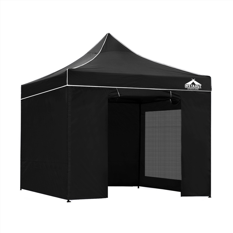 Instahut Gazebo Pop Up Marquee 3x3m Folding Wedding Tent Gazebos Shade Black/Product Detail/Outdoor